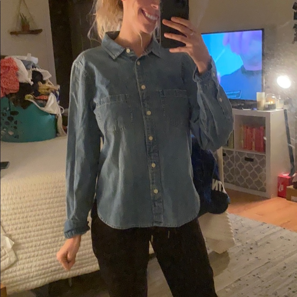 J Crew Denim Button Down